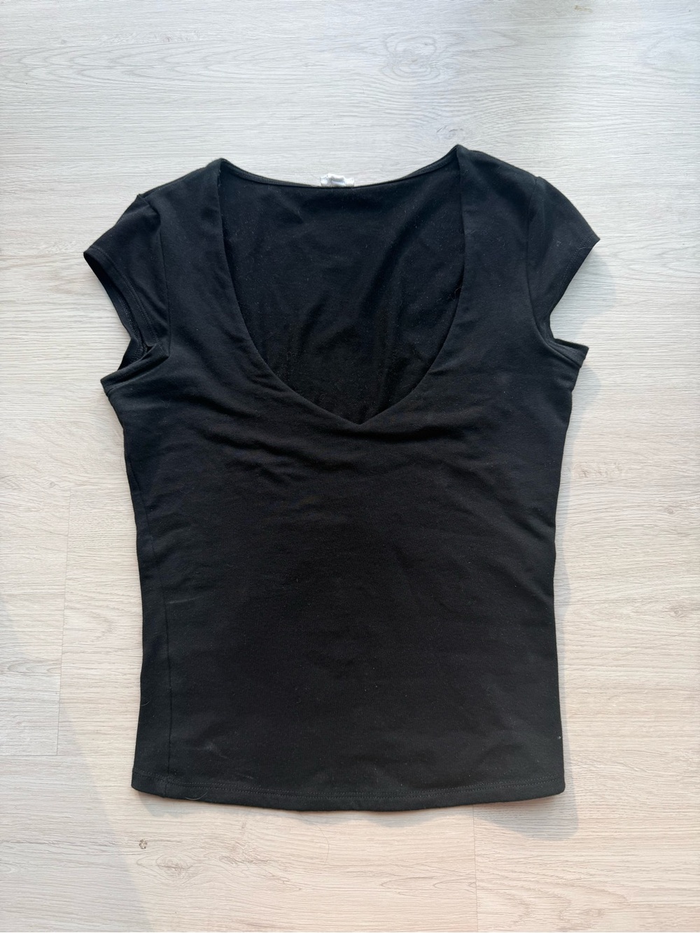 Garage Black Scoop-Neck Crop Top
